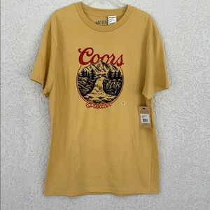 Brixton Coors Graphic T-Shirt - Yellow size S